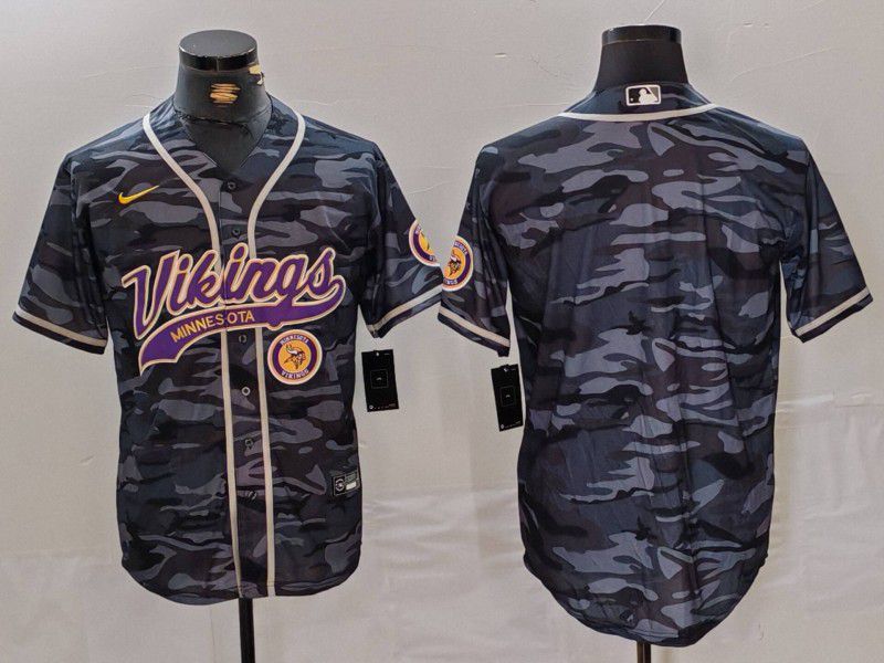 Men Minnesota Vikings Blank Camo Joint Name 2024 Nike Limited NFL Jersey style 2->minnesota vikings->NFL Jersey